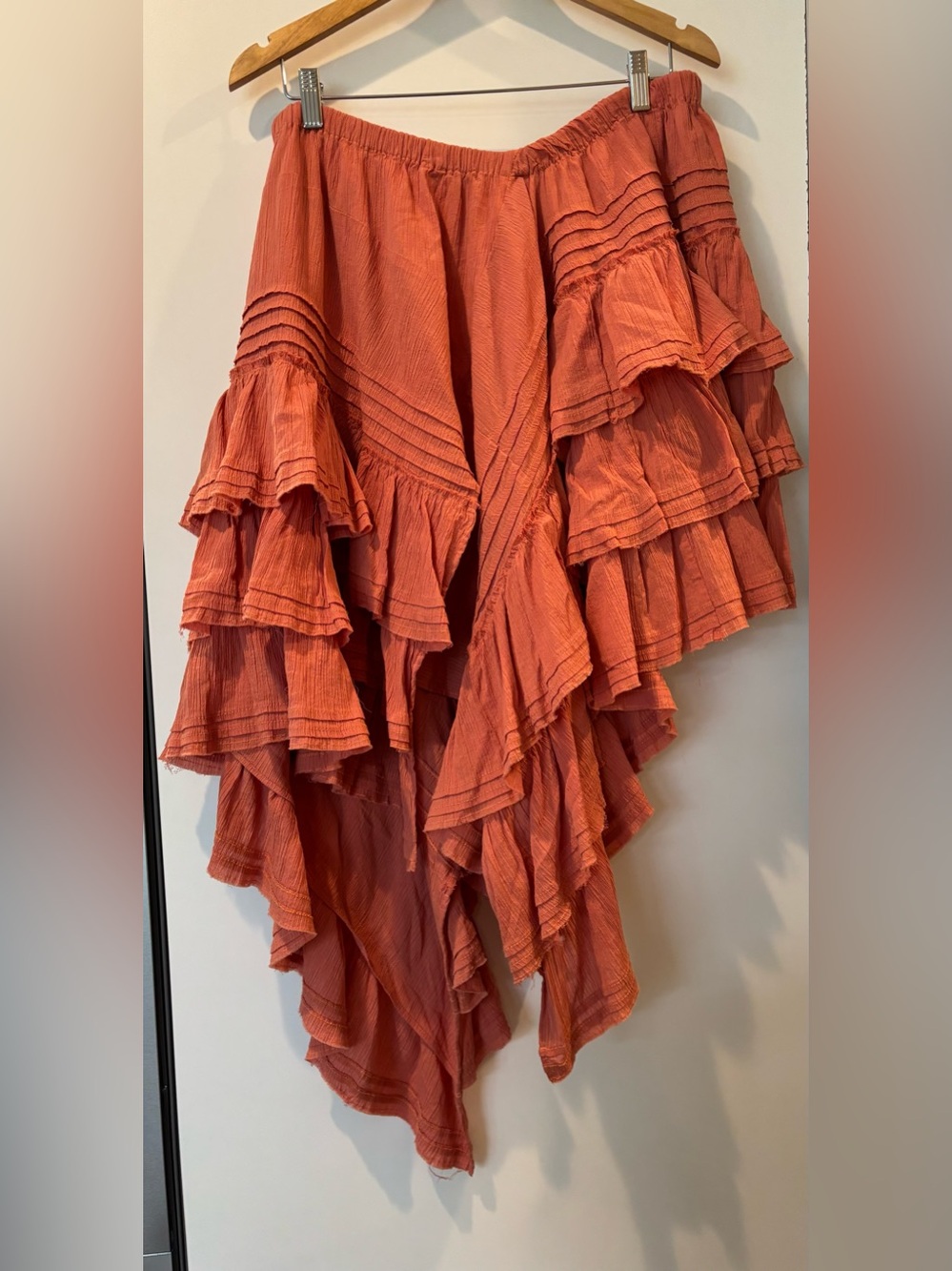 Free People Shipwreck Ruffle Midi Skirt new with tags size XL!! - Picture 3 of 8